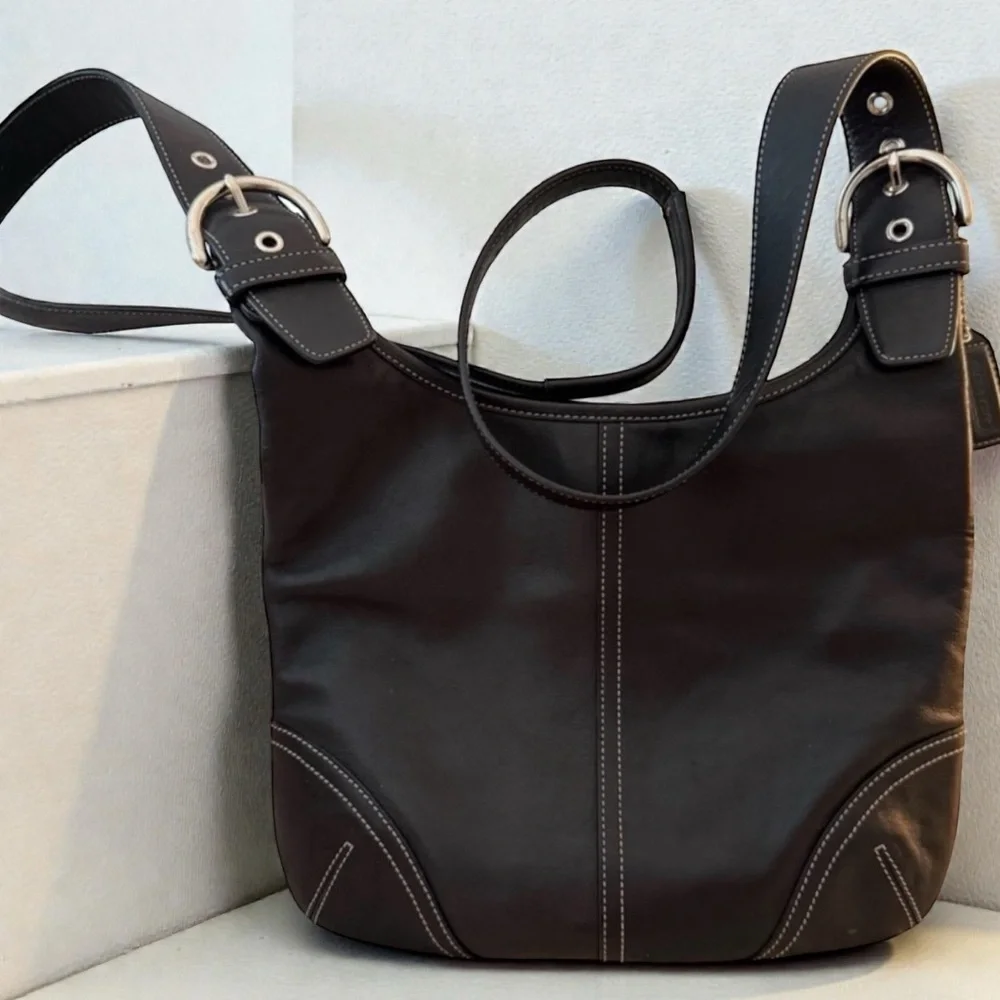 Coach Soho Slim Hippie Crossbody 9549 Black Leather Vintage Y2K Timeless Style